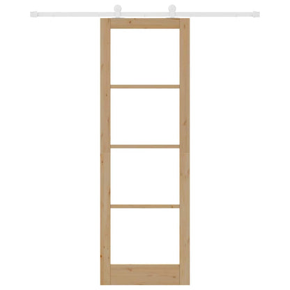 Schiebetür ORKDAL Braun 78 x 232 cm Holz und Metall