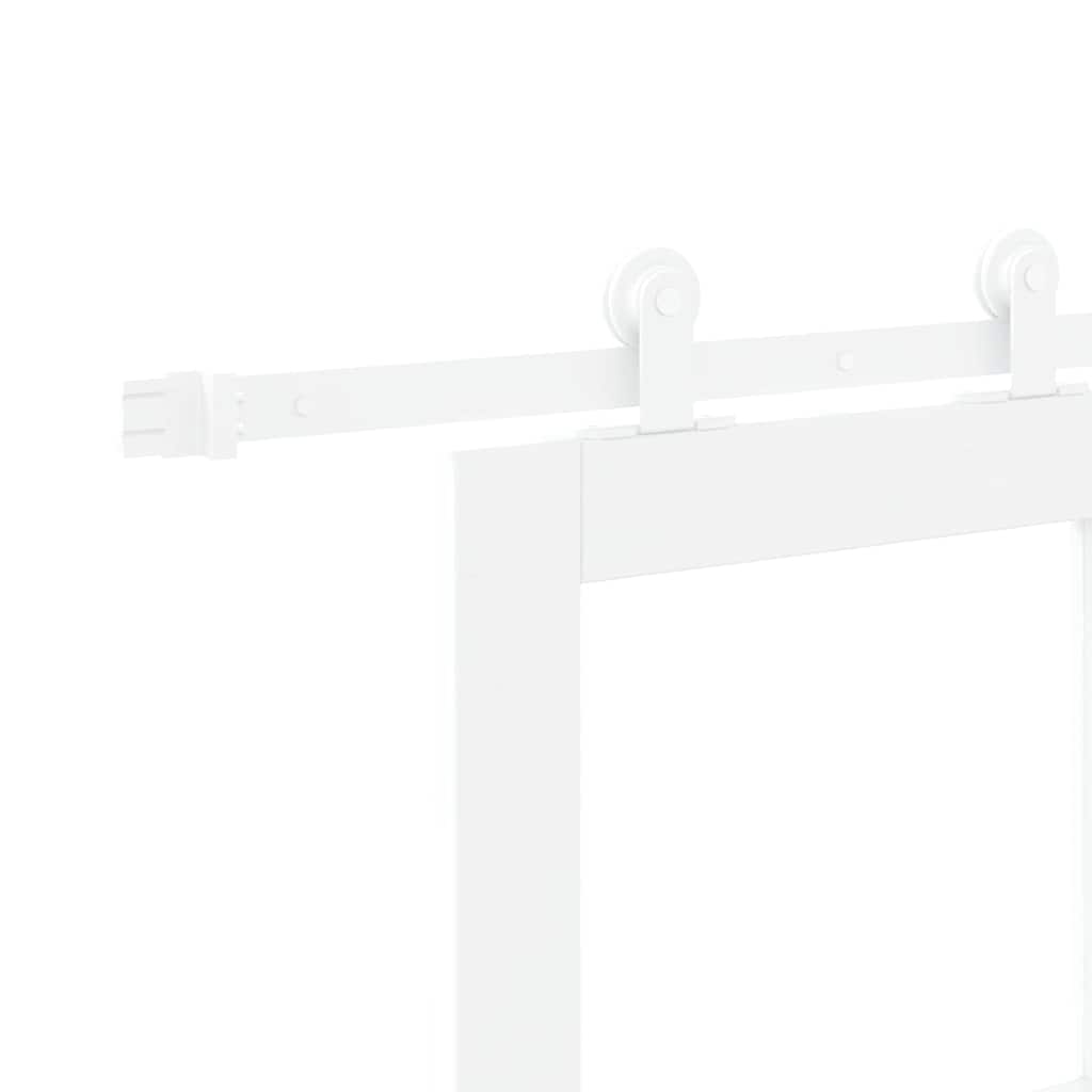 Schiebetür ORKDAL Weiß 78 x 232 cm Holz und Metall