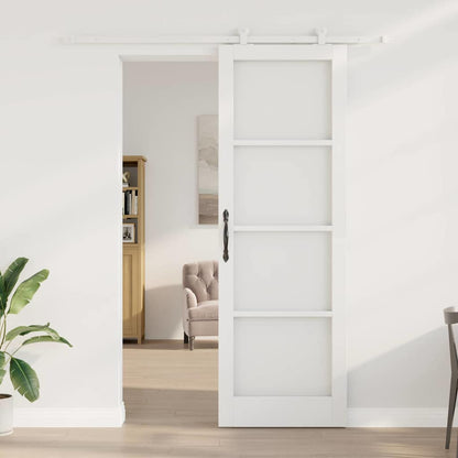 Schiebetür ORKDAL Weiß 78 x 232 cm Holz und Metall