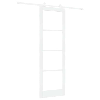 Schiebetür ORKDAL Weiß 78 x 232 cm Holz und Metall