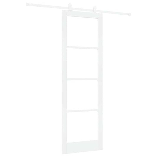 Schiebetür ORKDAL Weiß 78 x 232 cm Holz und Metall