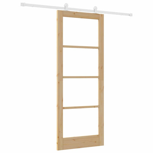 Schiebetür ORKDAL Braun 83 x 211 cm Holz und Metall