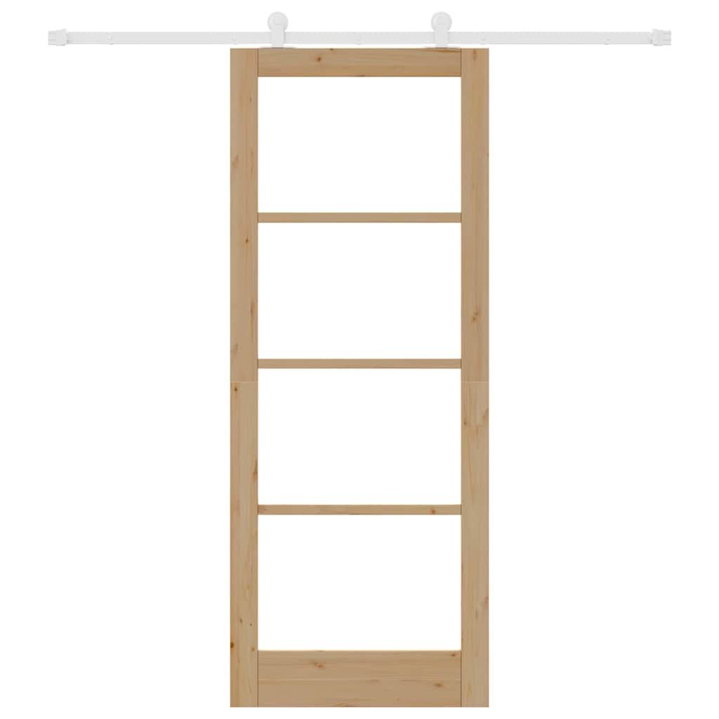 Schiebetür ORKDAL Braun 83 x 211 cm Holz und Metall