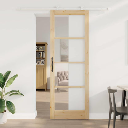 Schiebetür ORKDAL Braun 83 x 232 cm Holz und Metall