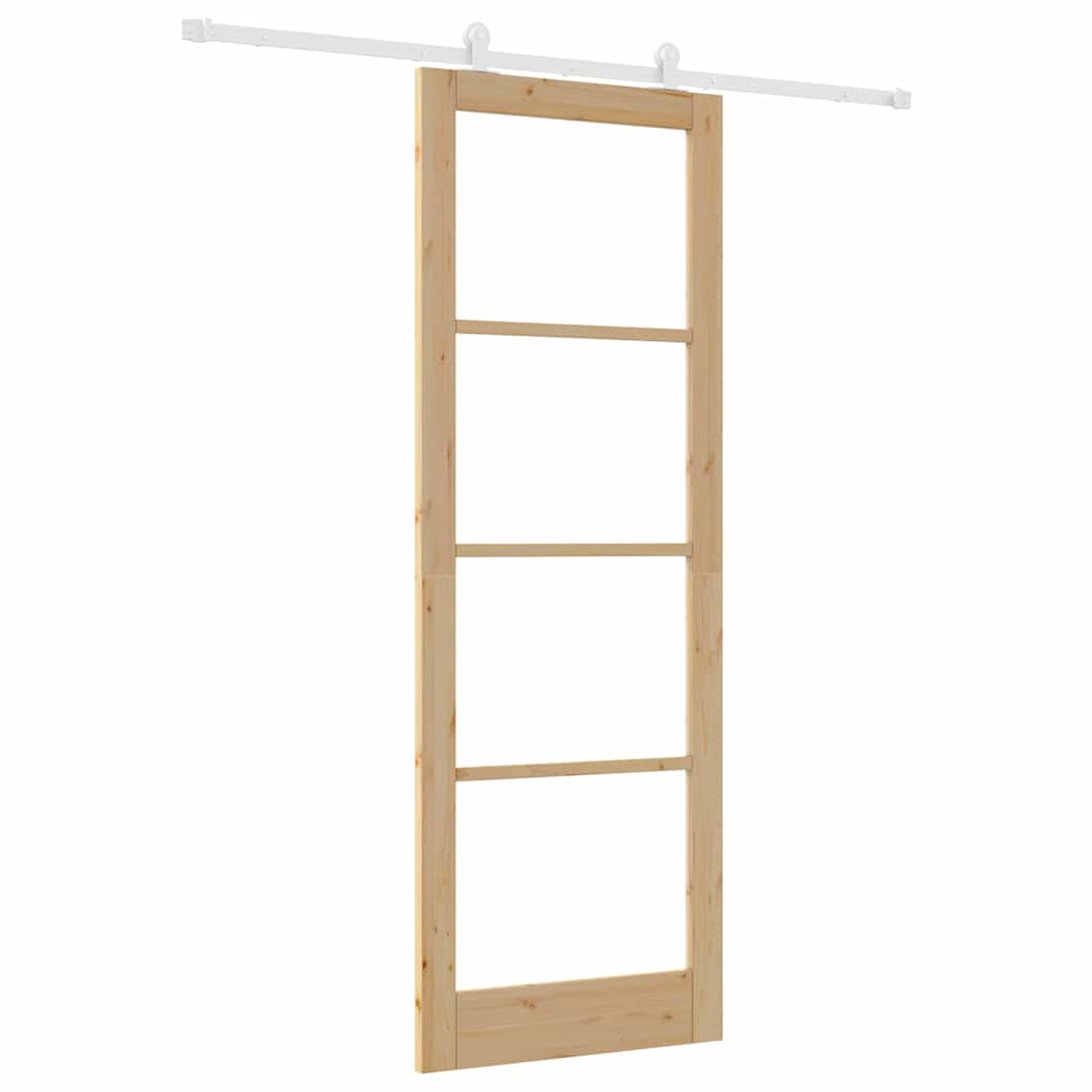 Schiebetür ORKDAL Braun 83 x 232 cm Holz und Metall