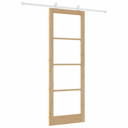 Schiebetür ORKDAL Braun 83 x 232 cm Holz und Metall