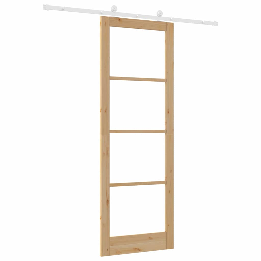 Schiebetür ORKDAL Braun 83 x 232 cm Holz und Metall