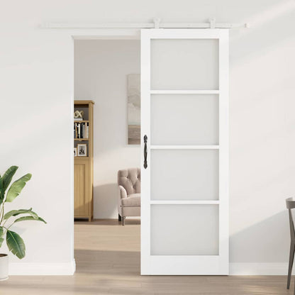 Schiebetür ORKDAL Weiß 83 x 232 cm Holz und Metall