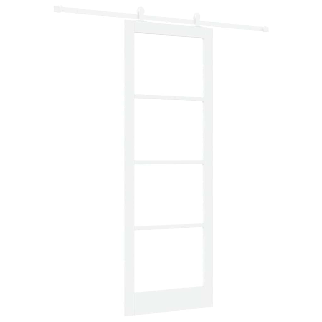 Schiebetür ORKDAL Weiß 83 x 232 cm Holz und Metall