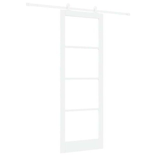 Schiebetür ORKDAL Weiß 83 x 232 cm Holz und Metall