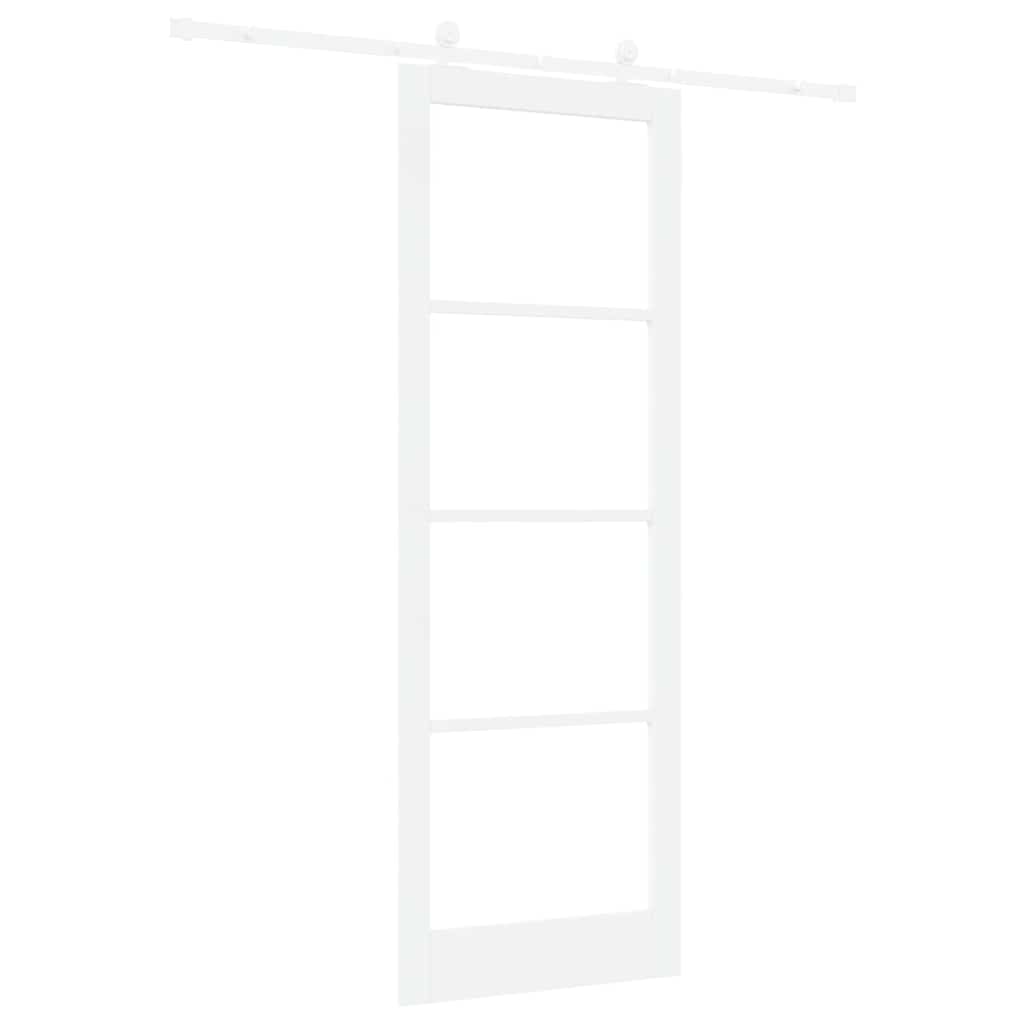 Schiebetür ORKDAL Weiß 83 x 232 cm Holz und Metall