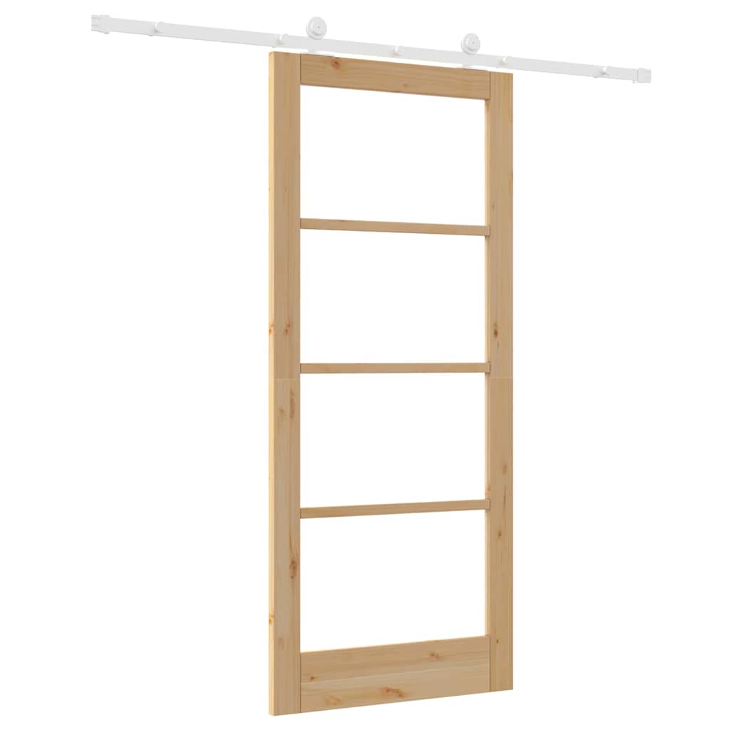 Schiebetür ORKDAL Braun 86 x 198,5 cm Holz und Metall