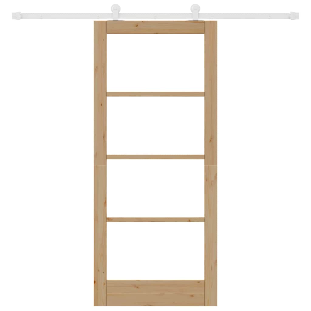 Schiebetür ORKDAL Braun 86 x 198,5 cm Holz und Metall