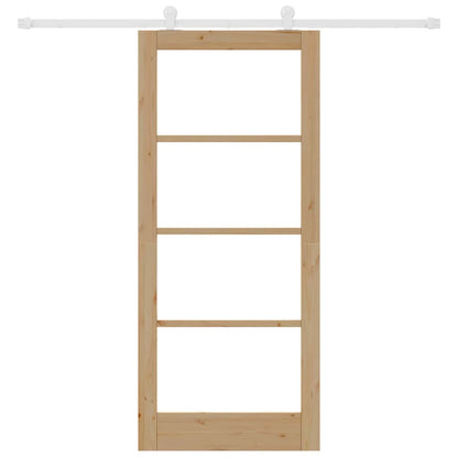 Schiebetür ORKDAL Braun 86 x 198,5 cm Holz und Metall