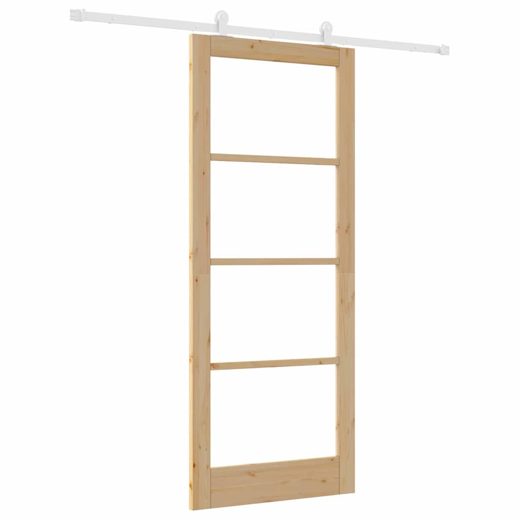 Schiebetür ORKDAL Braun 86 x 211 cm Holz und Metall