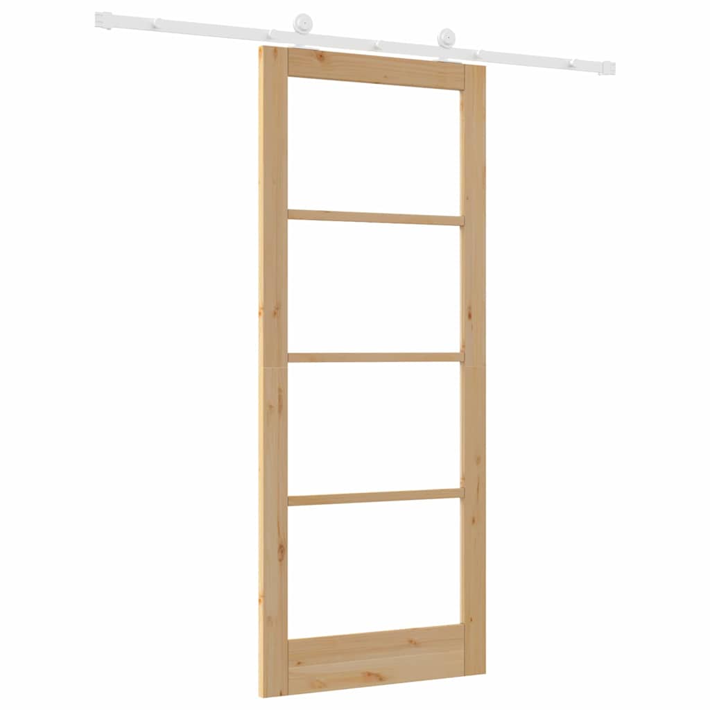 Schiebetür ORKDAL Braun 86 x 211 cm Holz und Metall