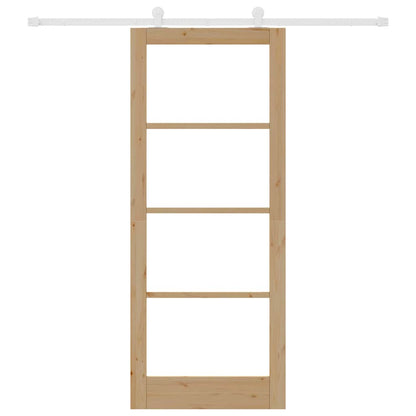 Schiebetür ORKDAL Braun 86 x 211 cm Holz und Metall