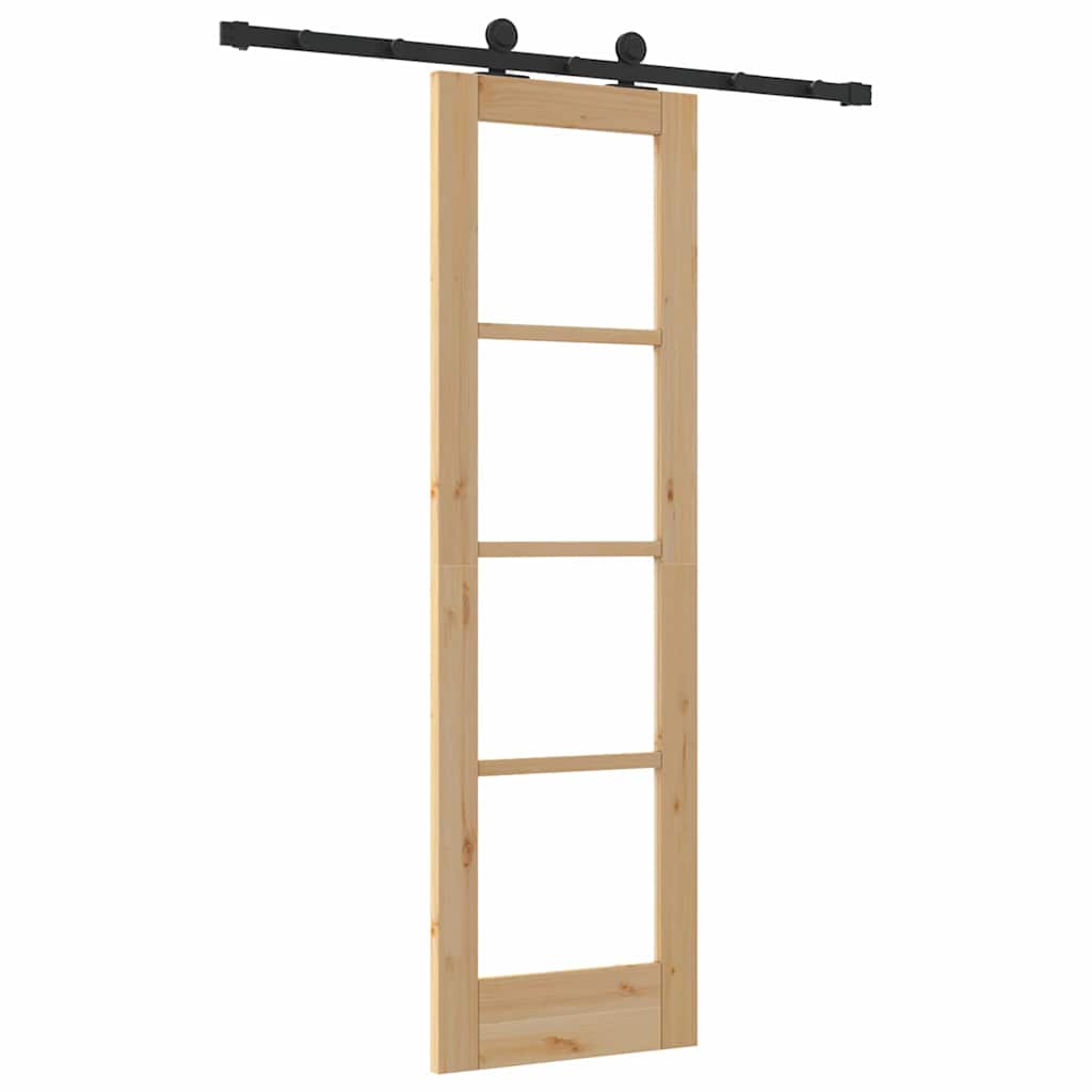 Schiebetür ORKDAL Braun 61 x 198,5 cm Holz und Metall