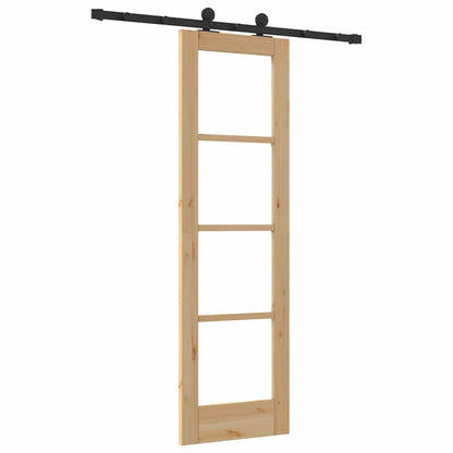 Schiebetür ORKDAL Braun 61 x 198,5 cm Holz und Metall