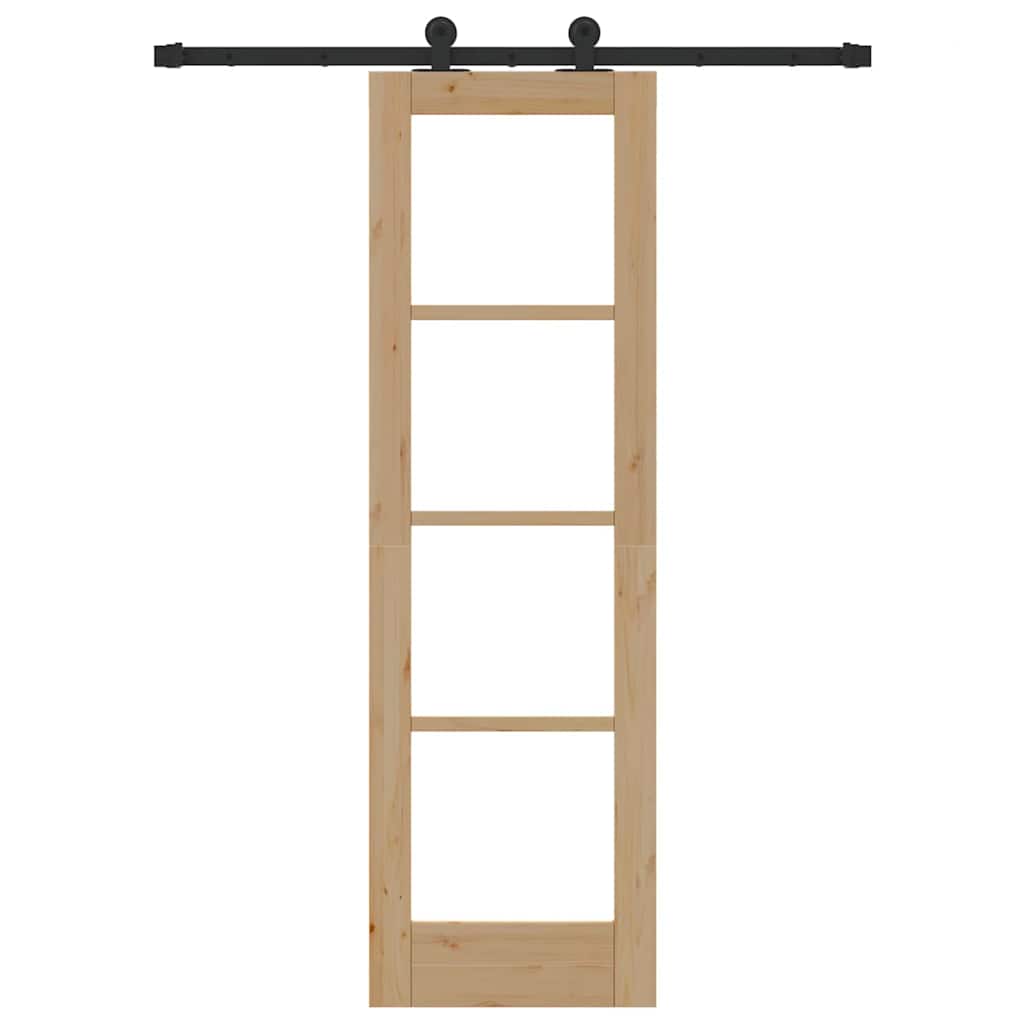Schiebetür ORKDAL Braun 61 x 198,5 cm Holz und Metall