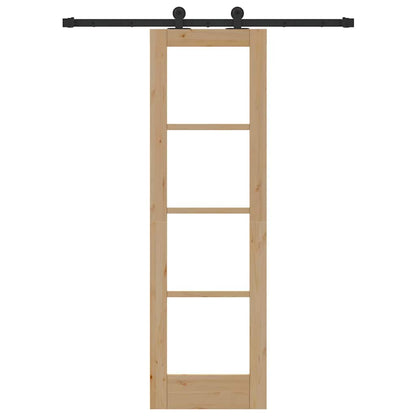 Schiebetür ORKDAL Braun 61 x 198,5 cm Holz und Metall