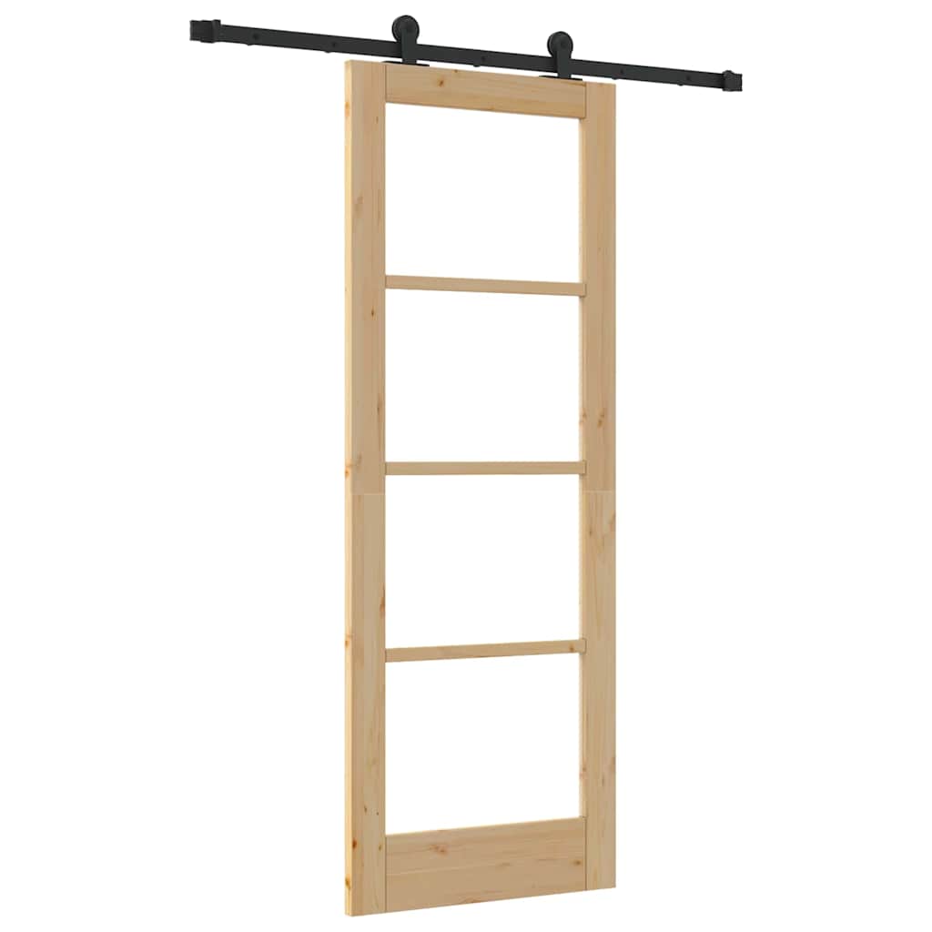 Schiebetür ORKDAL Braun 73,5 x 198,5 cm Holz und Metall