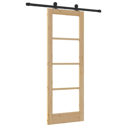 Schiebetür ORKDAL Braun 73,5 x 198,5 cm Holz und Metall