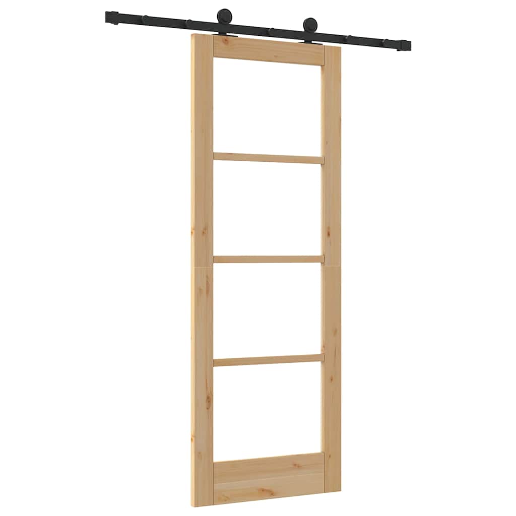 Schiebetür ORKDAL Braun 73,5 x 198,5 cm Holz und Metall
