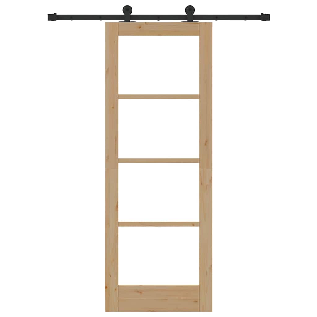 Schiebetür ORKDAL Braun 73,5 x 198,5 cm Holz und Metall