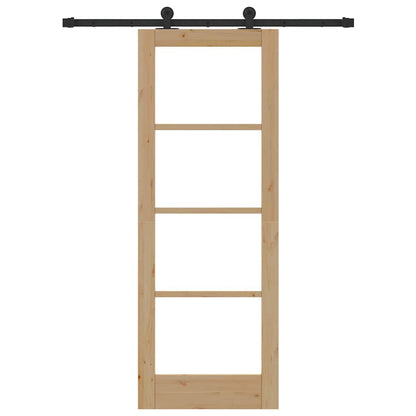 Schiebetür ORKDAL Braun 73,5 x 198,5 cm Holz und Metall