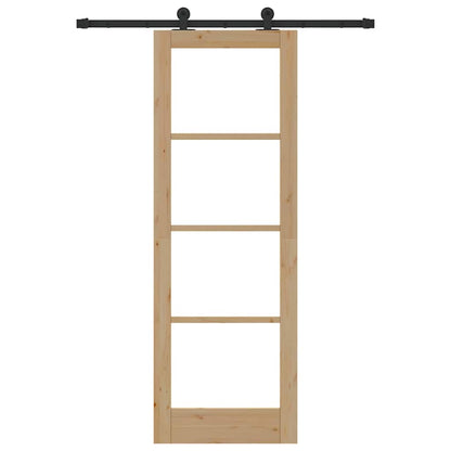 Schiebetür ORKDAL Braun 73,5 x 211 cm Holz und Metall