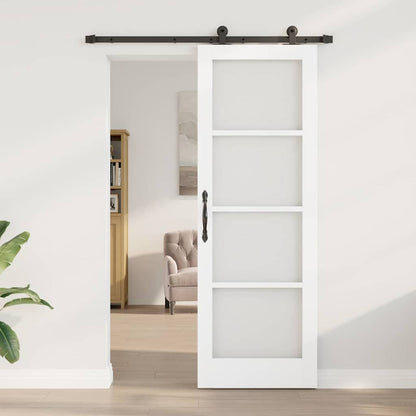Schiebetür ORKDAL Weiß 73,5 x 211 cm Holz und Metall