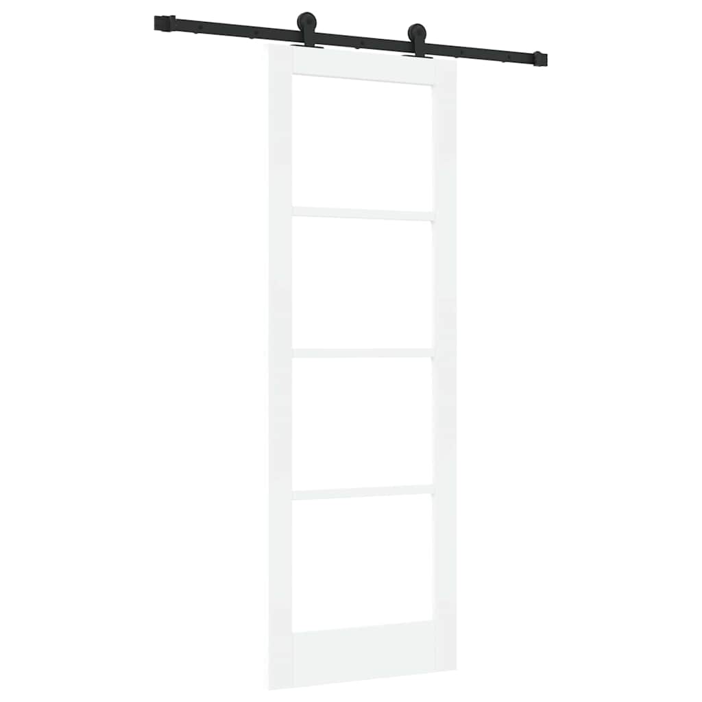Schiebetür ORKDAL Weiß 73,5 x 211 cm Holz und Metall