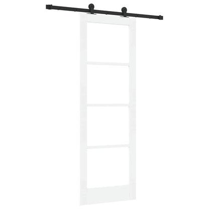 Schiebetür ORKDAL Weiß 73,5 x 211 cm Holz und Metall