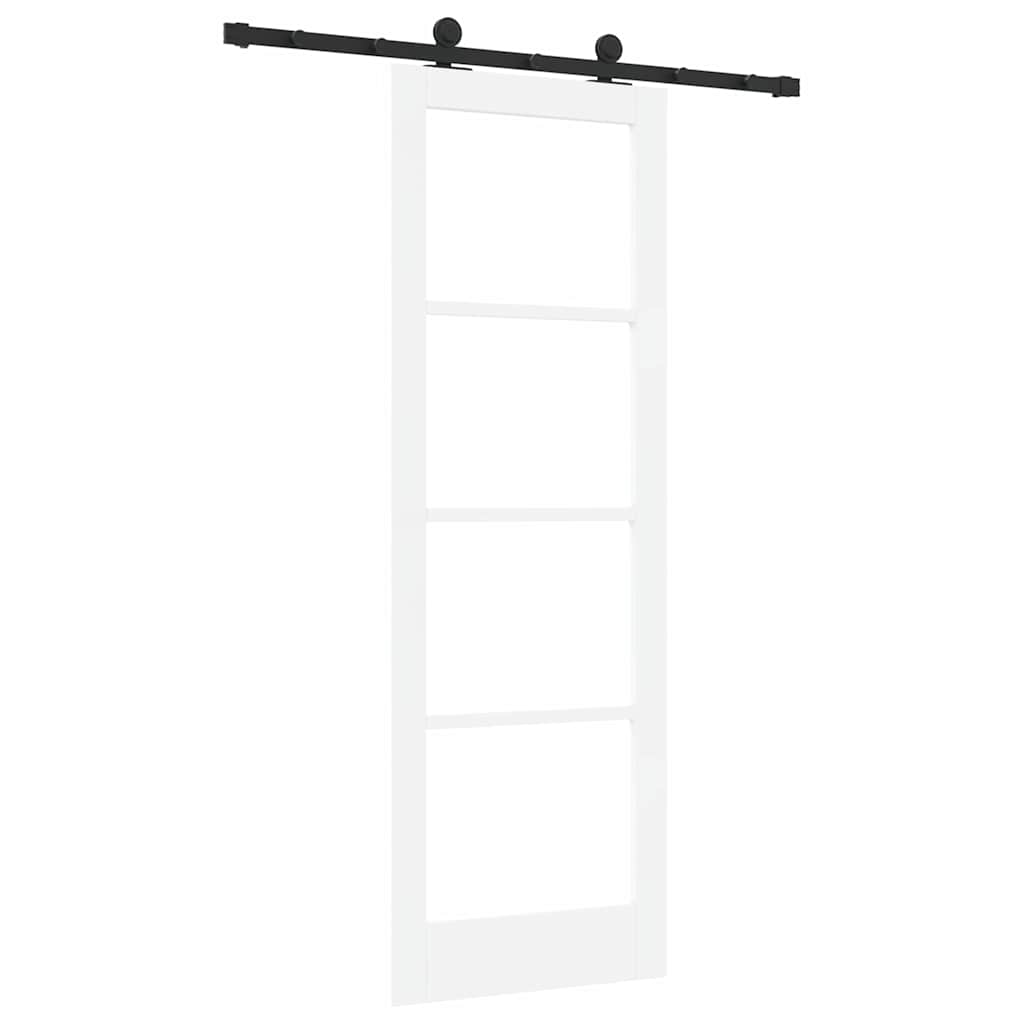 Schiebetür ORKDAL Weiß 73,5 x 211 cm Holz und Metall