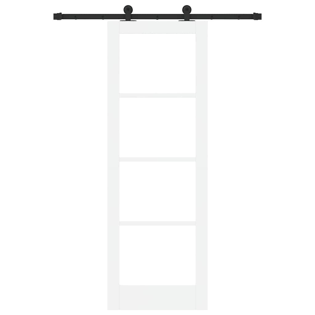 Schiebetür ORKDAL Weiß 73,5 x 211 cm Holz und Metall