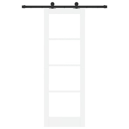 Schiebetür ORKDAL Weiß 73,5 x 211 cm Holz und Metall
