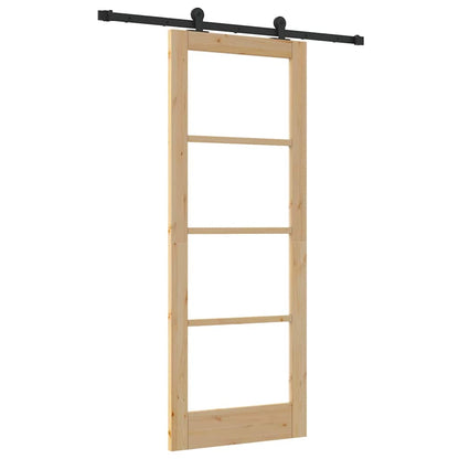 Schiebetür ORKDAL Braun 78 x 202 cm Holz und Metall