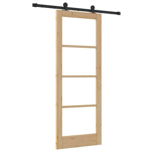 Schiebetür ORKDAL Braun 78 x 202 cm Holz und Metall