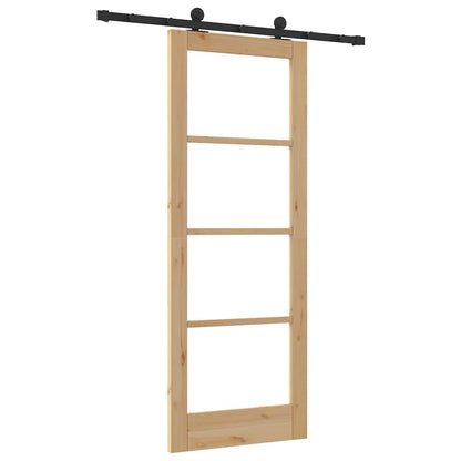 Schiebetür ORKDAL Braun 78 x 202 cm Holz und Metall
