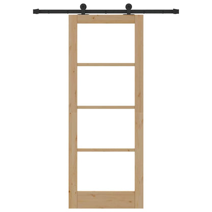 Schiebetür ORKDAL Braun 78 x 202 cm Holz und Metall