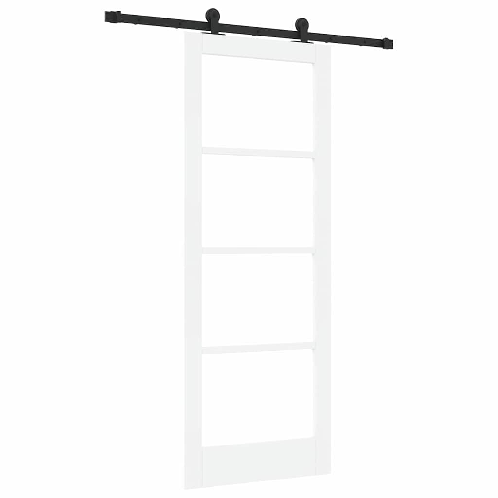 Schiebetür ORKDAL Weiß 78 x 202 cm Holz und Metall