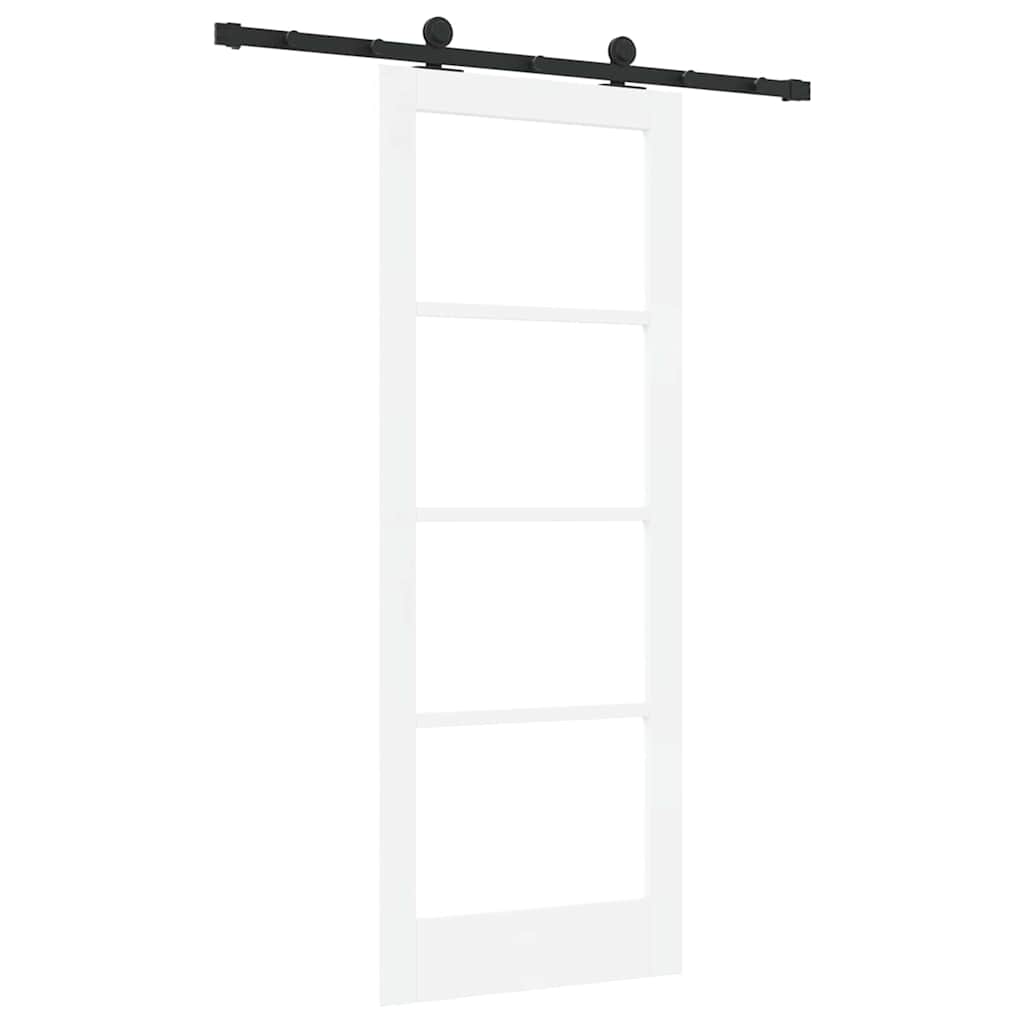 Schiebetür ORKDAL Weiß 78 x 202 cm Holz und Metall