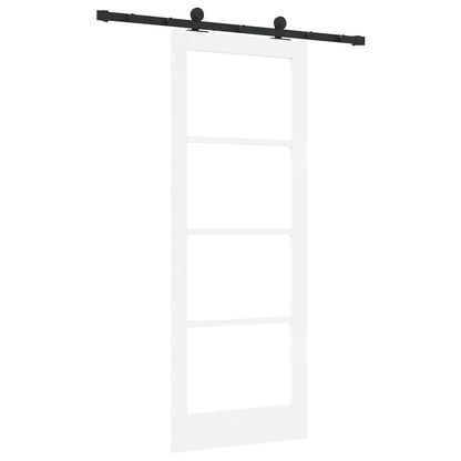 Schiebetür ORKDAL Weiß 78 x 202 cm Holz und Metall