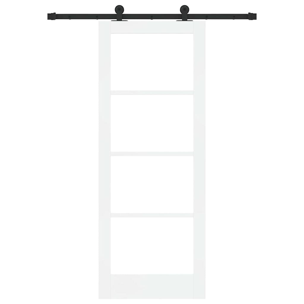 Schiebetür ORKDAL Weiß 78 x 202 cm Holz und Metall