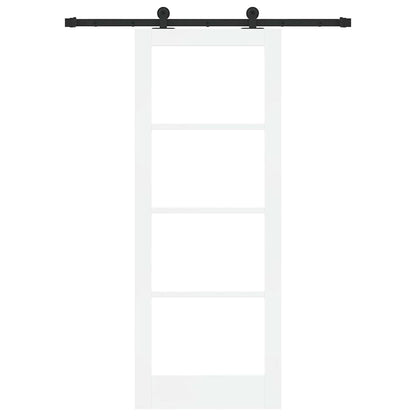 Schiebetür ORKDAL Weiß 78 x 202 cm Holz und Metall
