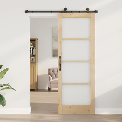 Schiebetür ORKDAL Braun 78 x 211 cm Holz und Metall