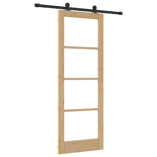 Schiebetür ORKDAL Braun 78 x 211 cm Holz und Metall