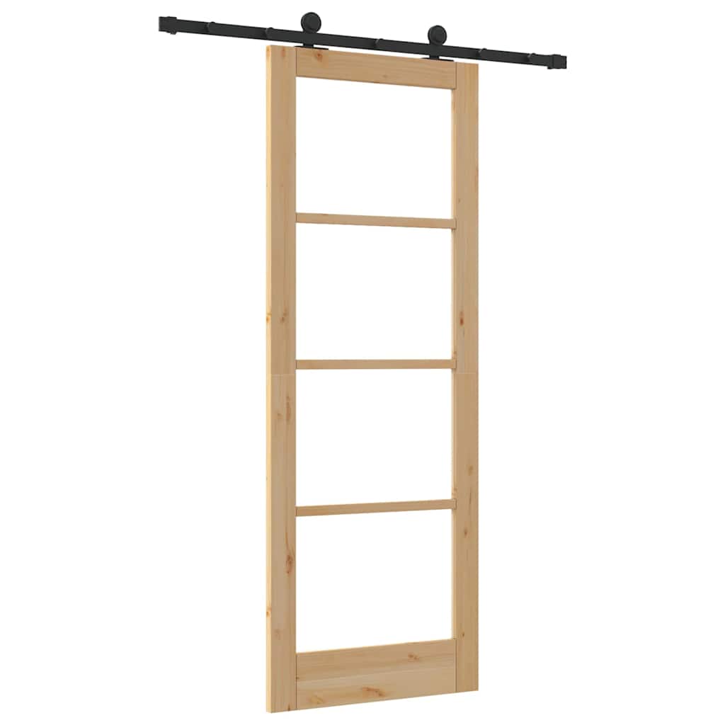 Schiebetür ORKDAL Braun 78 x 211 cm Holz und Metall