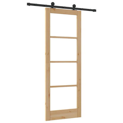 Schiebetür ORKDAL Braun 78 x 211 cm Holz und Metall